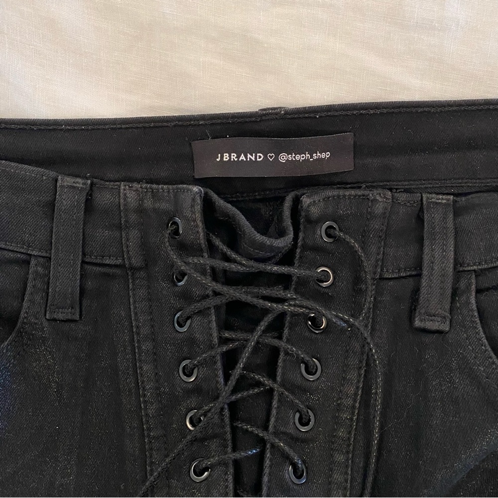 J Brand @steph_shep Black Coated Skinnies